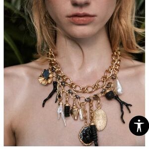 IN STOCK Gold Double chain necklace.NWOT